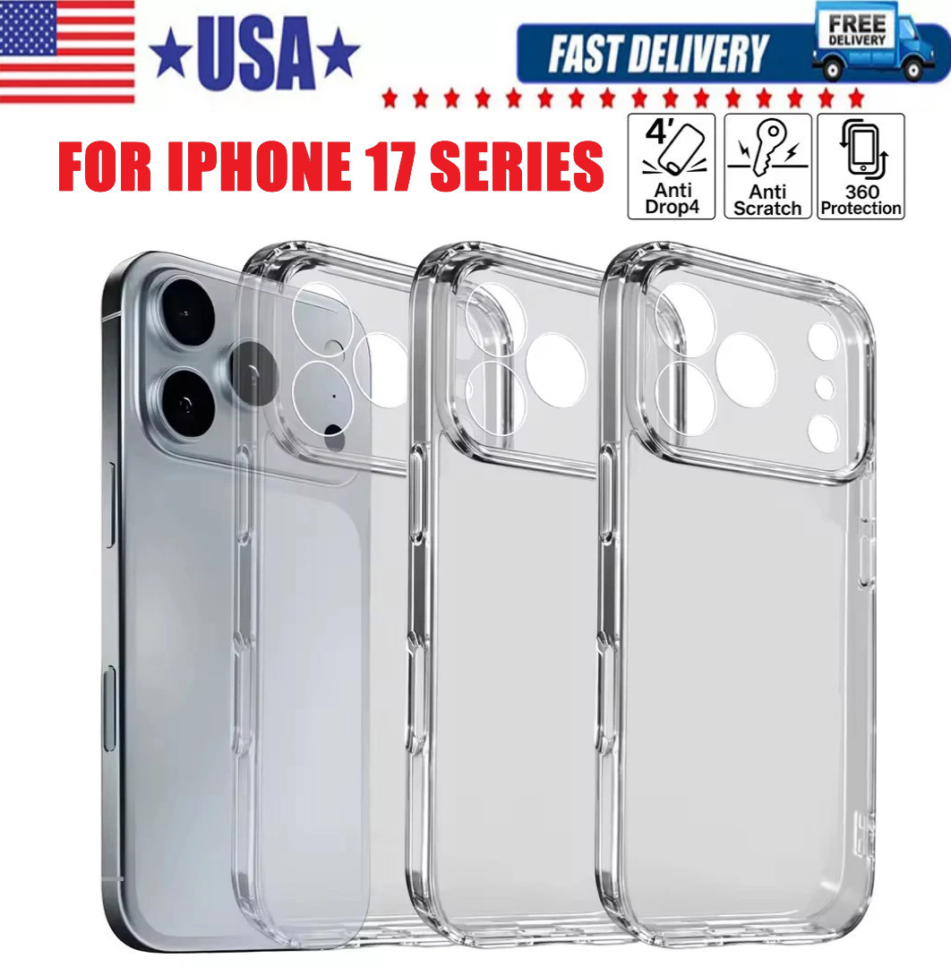 3Pack IPhone 17 17 Pro Max Case 17 Air Clear Shockproof Slim Rugged Bumper Cover