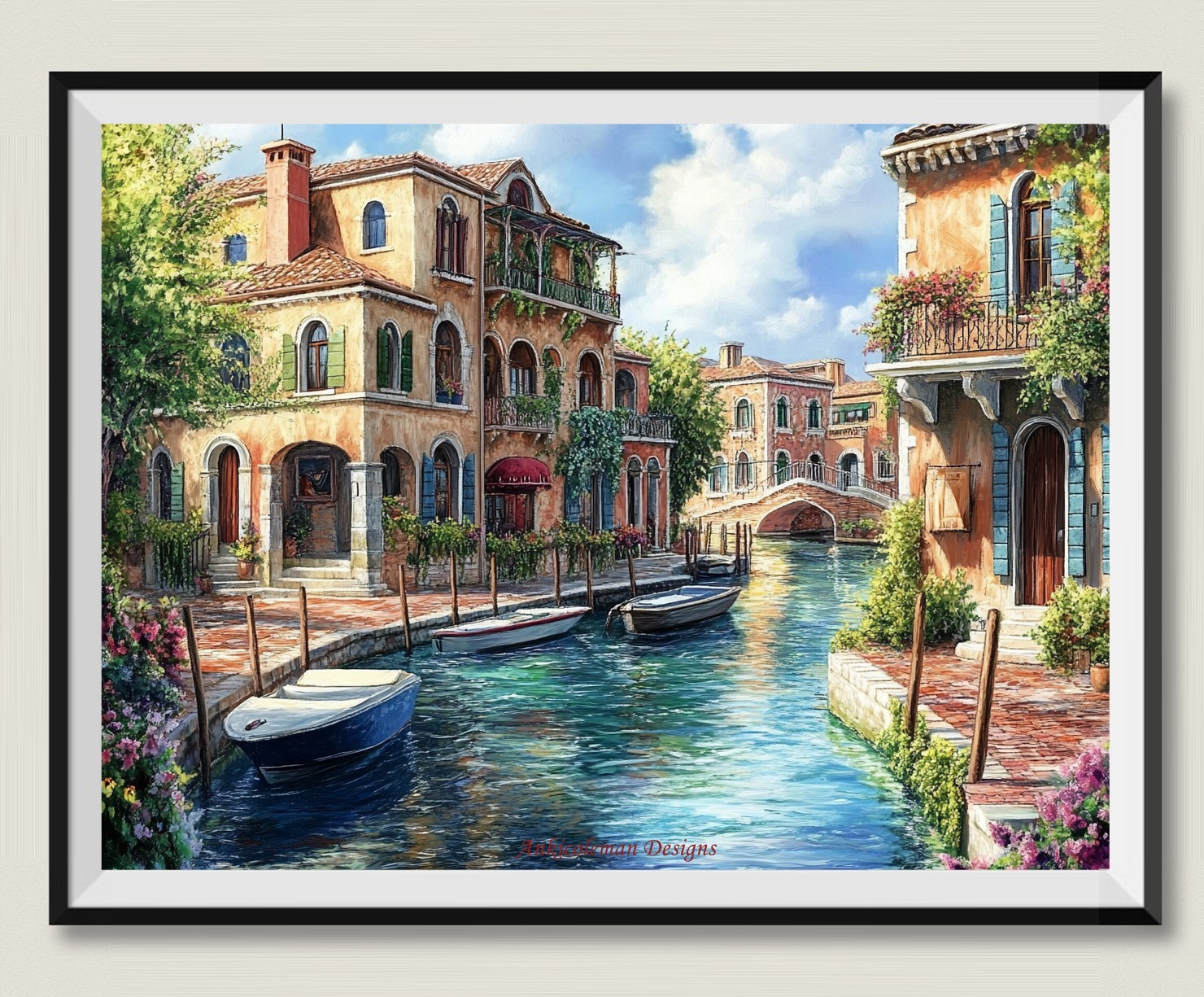 Apartments on the Canal DIY Chart Counted Cross Stitch Patterns Needlework DMC