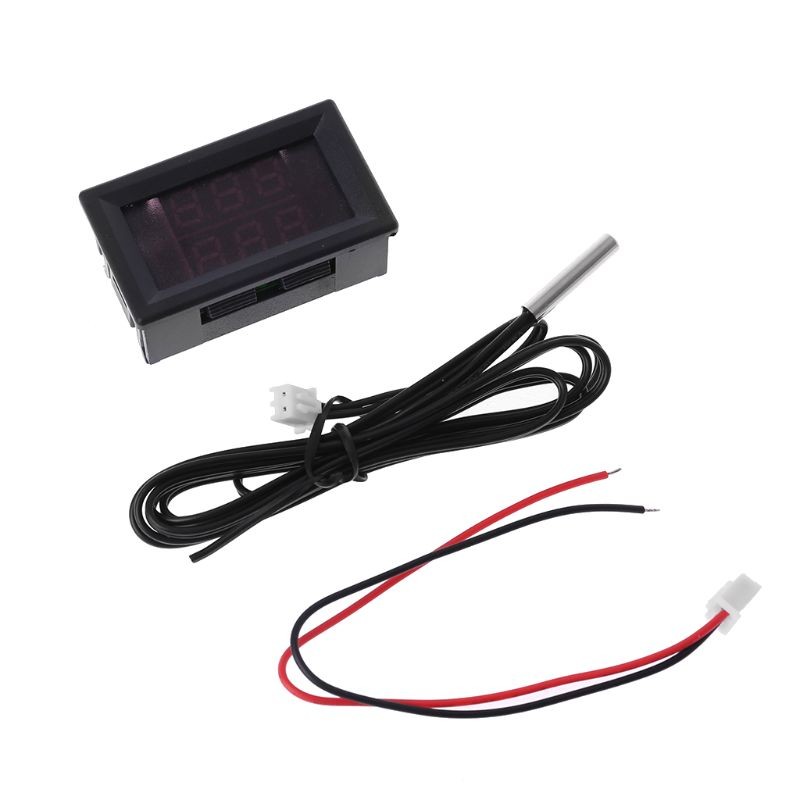 Dual Dispaly 5V Universal Voltage Temperature Meter Tester Adapter LED Display