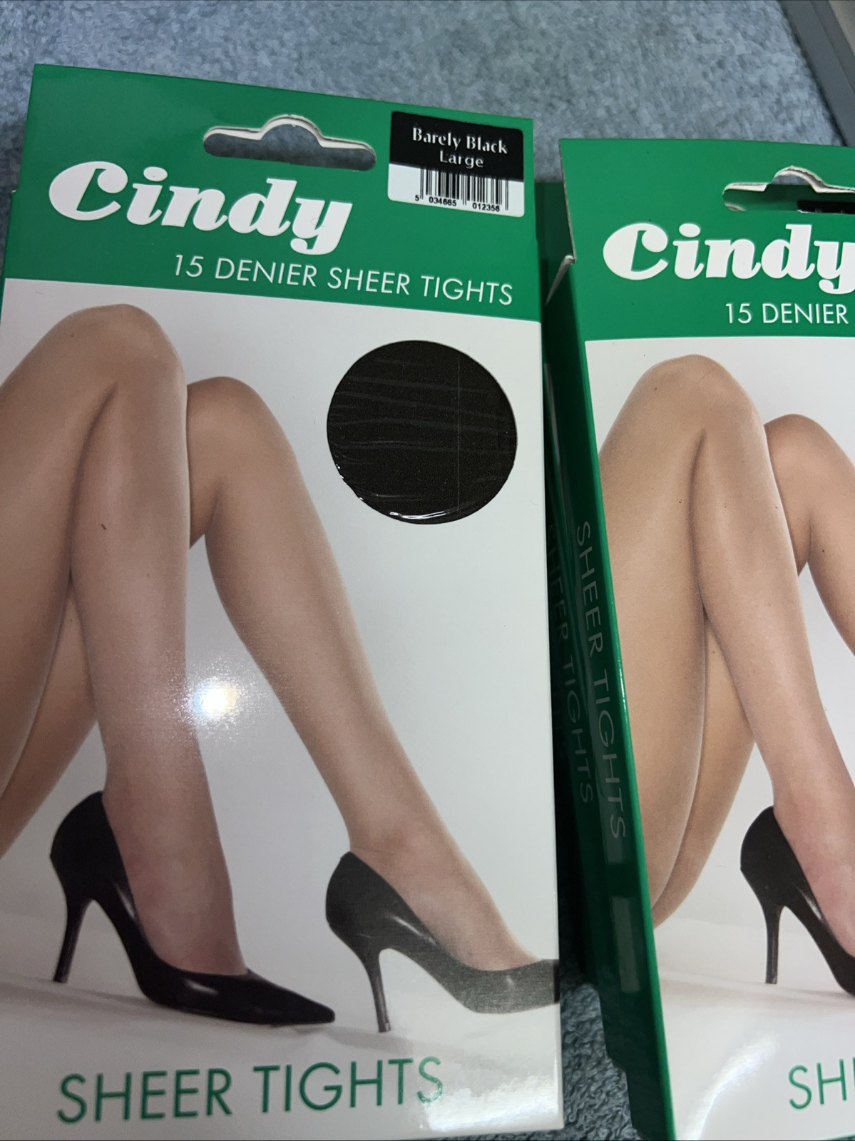 cindy 15 Denier Tights Barely Black Large x3