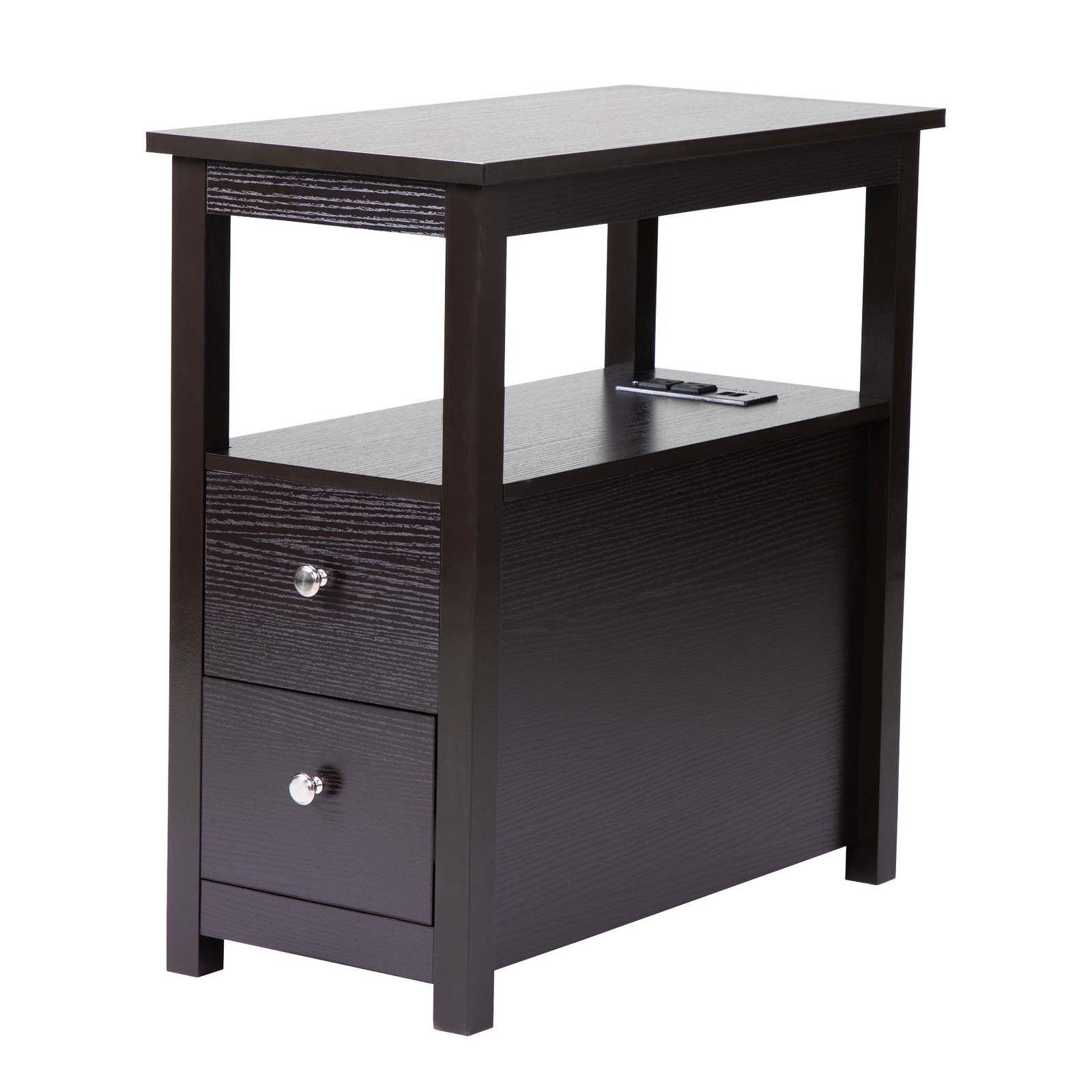 Transitional Nightstand Wooden End Table Bedside Table Kitchen Storage Cabinet
