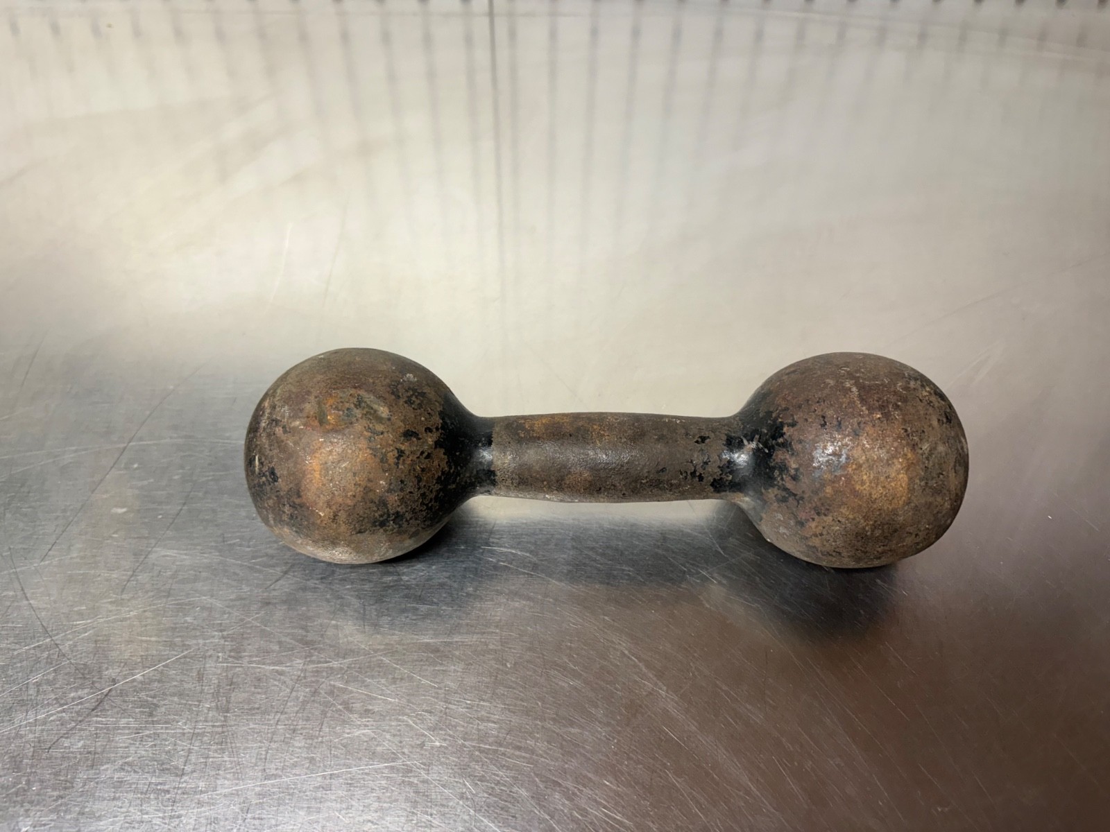 VIntage 6 pound Globe Head Dumbbell Cast Iron