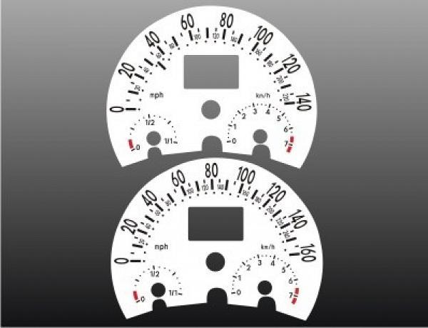 1998-2004 VW Beetle Dash Cluster White Face Gauges 98-04