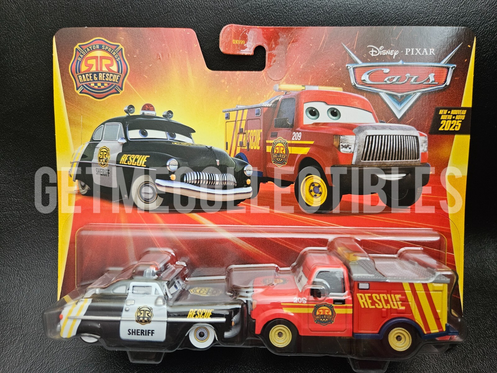 DISNEY PIXAR CARS RACE & RESCUE SHERIFF ADAM ROADRIGUEZ 2025 2 PACK SAVE 6