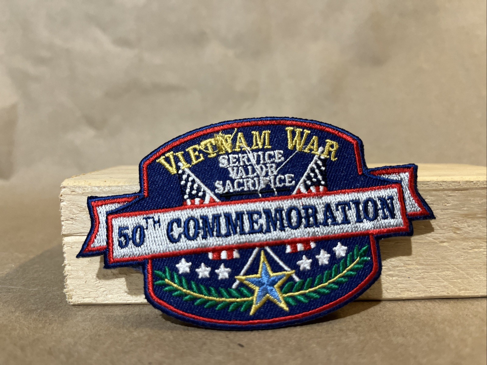 Vietnam War Service Valor Sacrifice 50TH Commemoration Military Iron/Sewon Patch