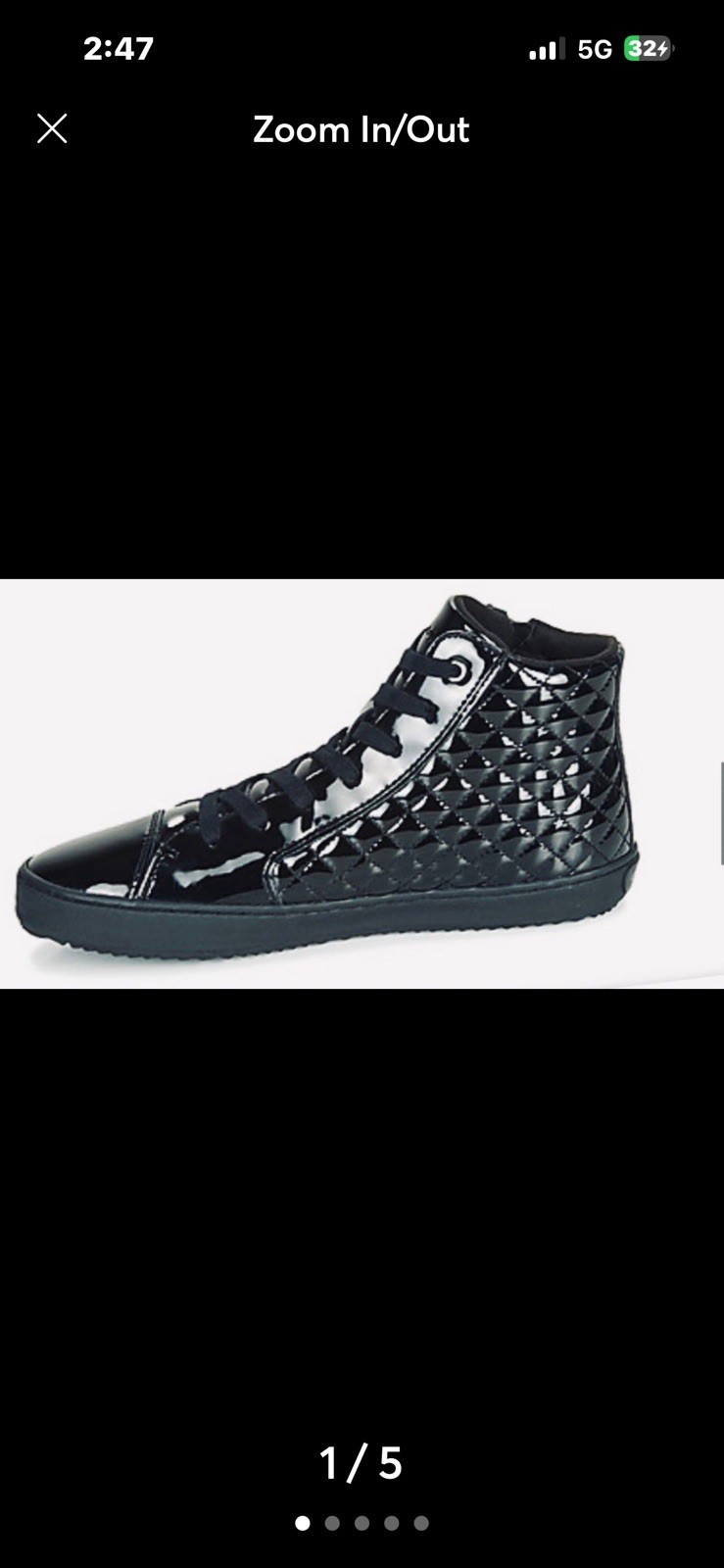 Geox Women’s Kalispera Quilted High Top Shoe Sx39 E U