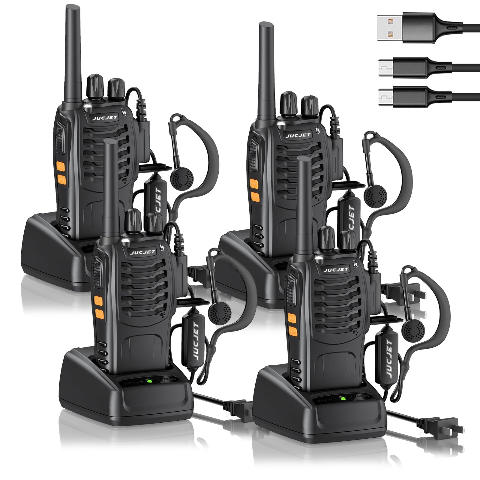 H888S （4 Pack） Walkie Talkies Handheld Two Way Radio with Original