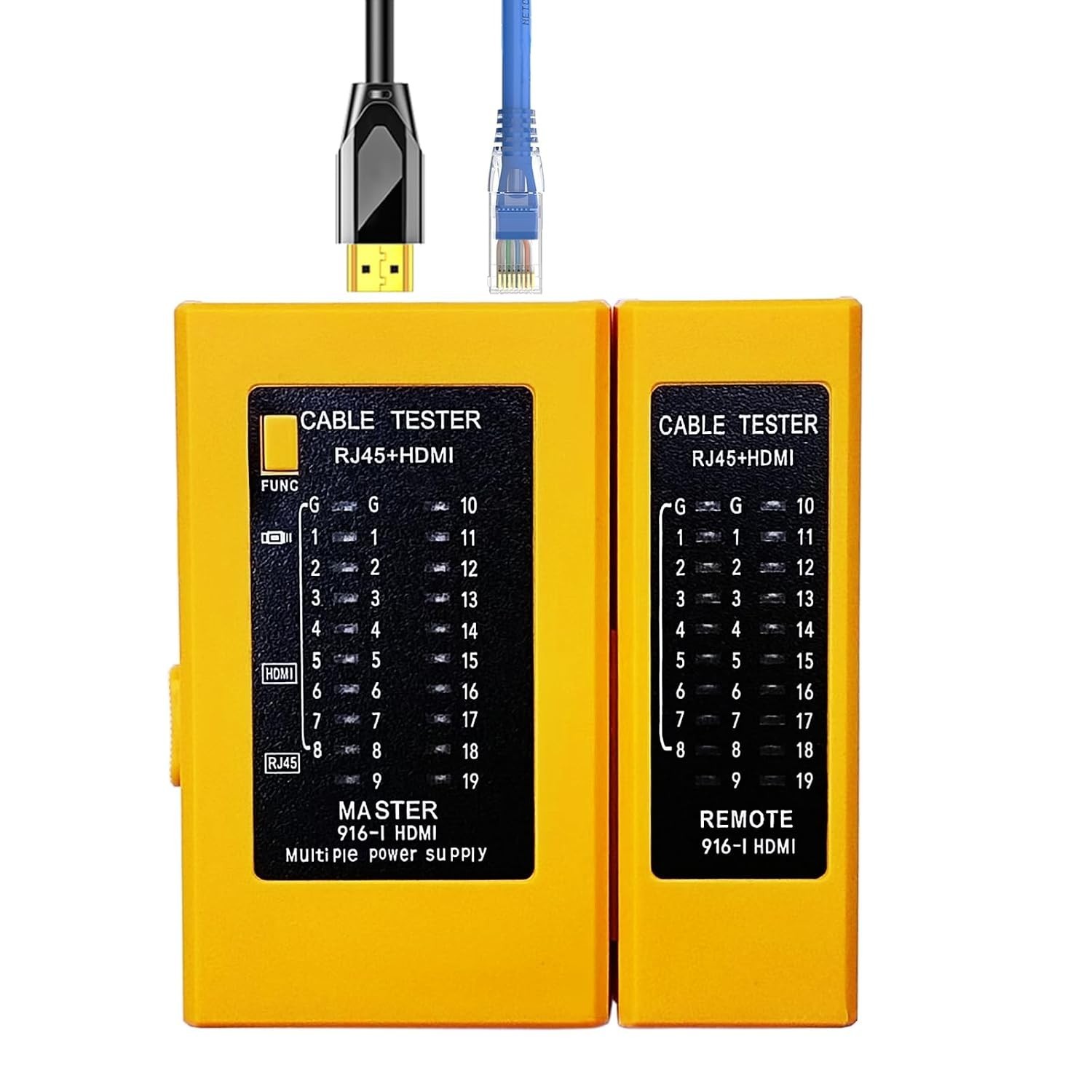 Professional HDMI & RJ45 Cable Tester - Quick Connectivity Diagnostics
