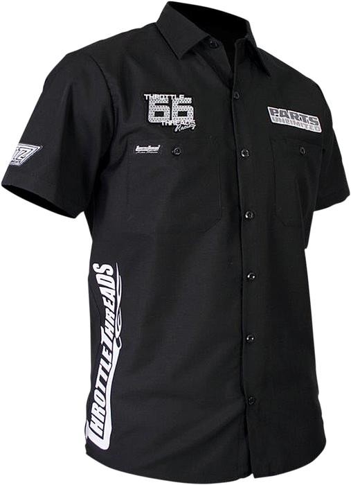 Throttle Threads Snow Shop Shirt Black X-Large