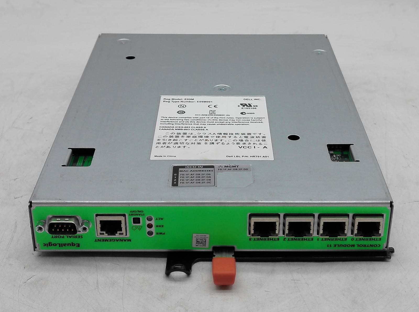 DELL CONTROL MODULE 11 DELL EQUALLOGIC E09M E09M001 CONTROLLER MODULE