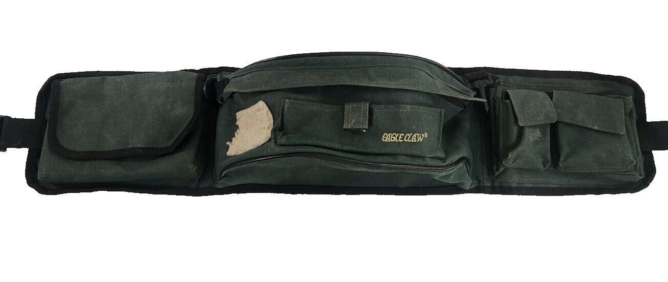 Vtg Eagle Claw Sportsmans Tackle & Gear Fanny Pack Multi-Pocket Fishing Bag
