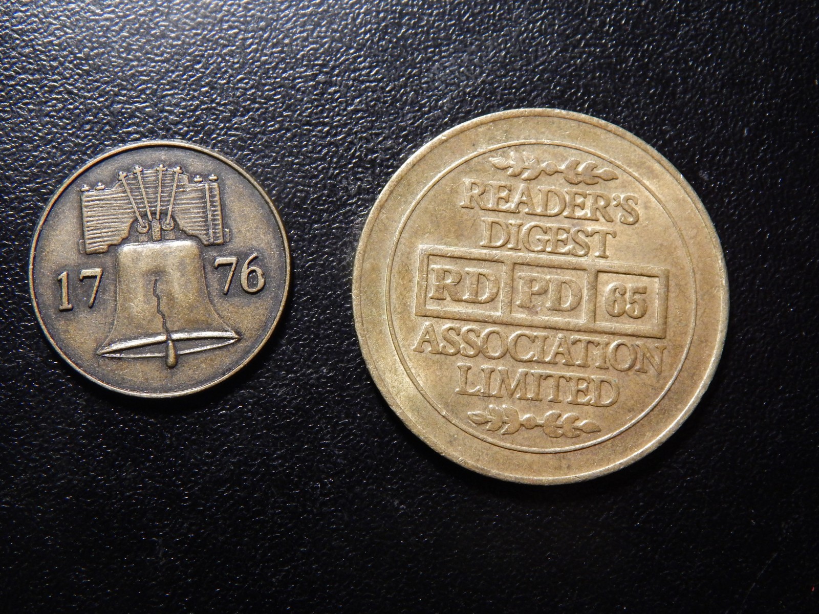 READER'S DIGEST AND THE HISTORY CHANNEL CLUB TOKENS!  YY298XXX