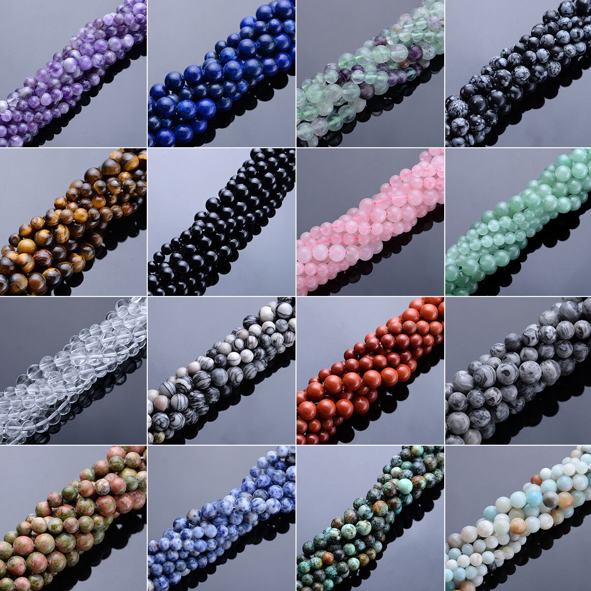 15“ Natural 4/6/8mm Freeform Gemstone Beads For DIY Jewelry Making Strand