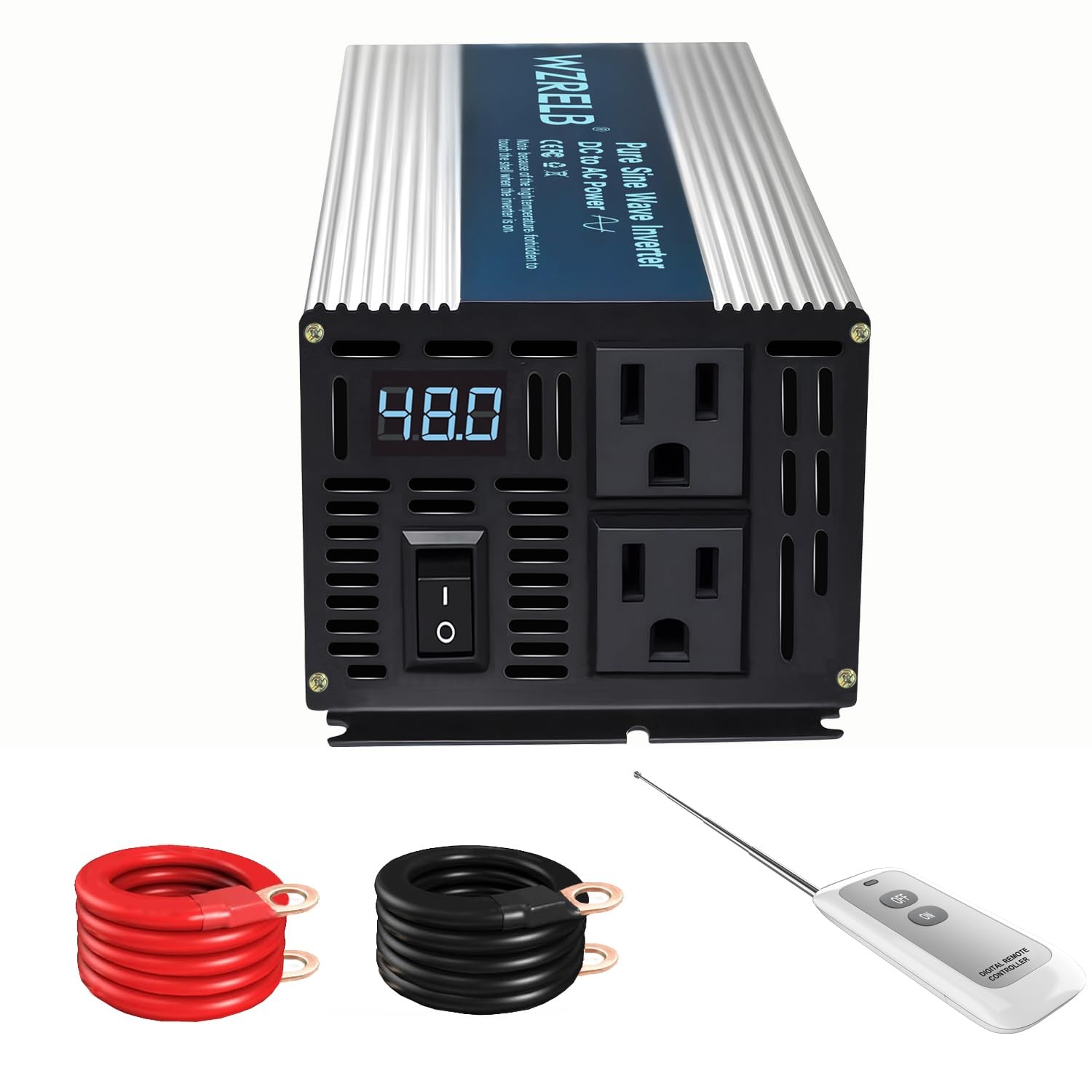 WZRELB 800W Pure Sine Wave Inverter 48V DC to 110V 120V AC , RV, Truck, Camping