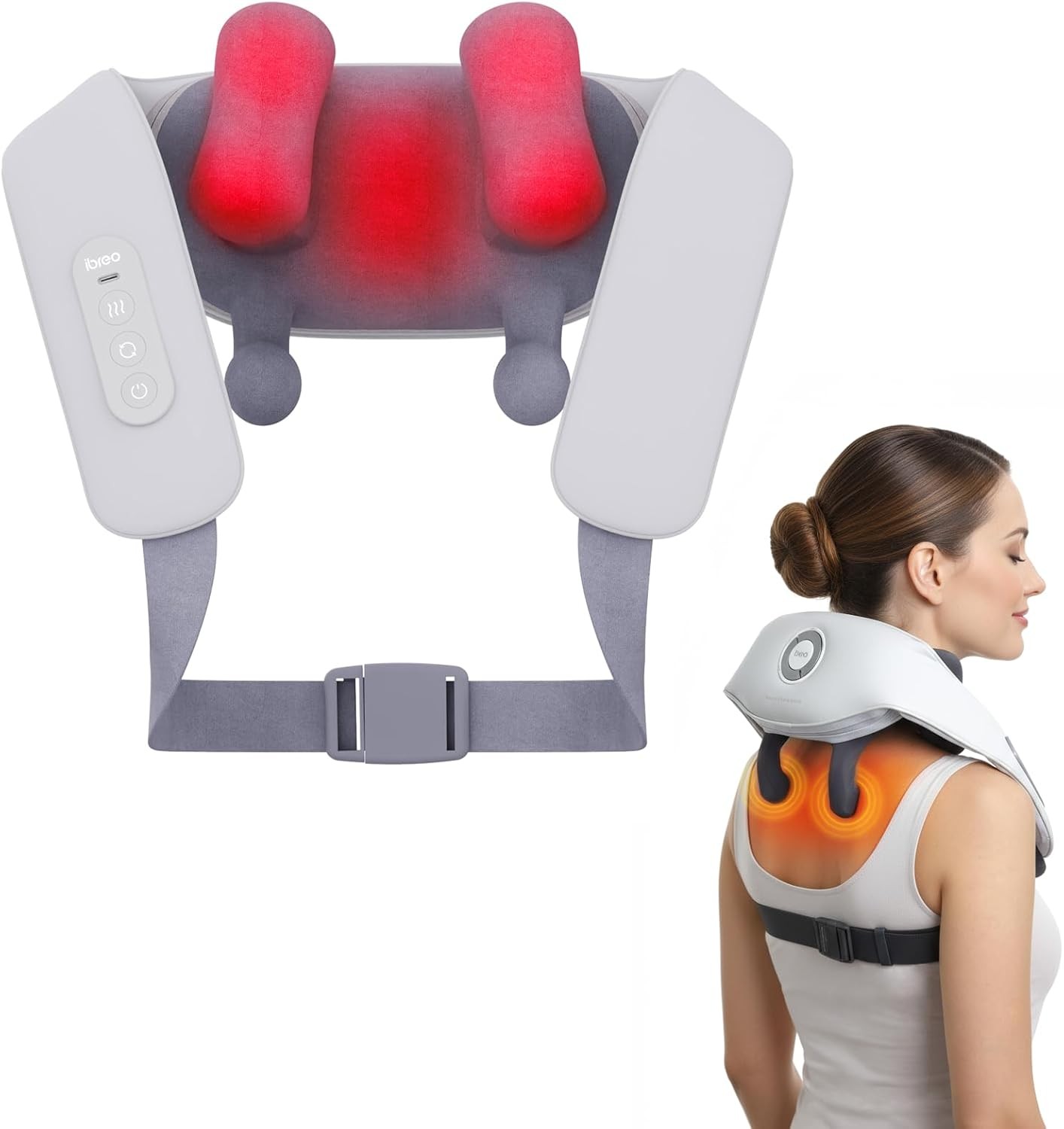 Shiatsu Ne and Ba Massars with Heat, 150 Mins Uses, 4 Modes &
