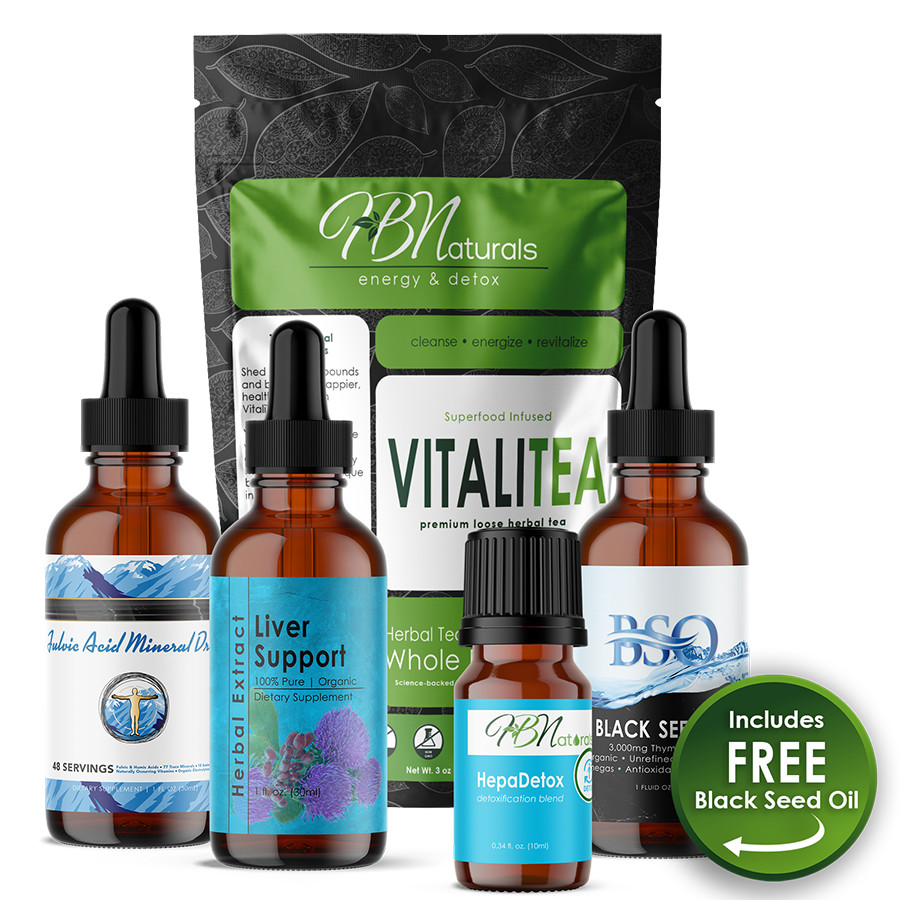 Organic Liver Cleanse Kit | Non-GMO | Vegan | FREE Black Seed Oil Included