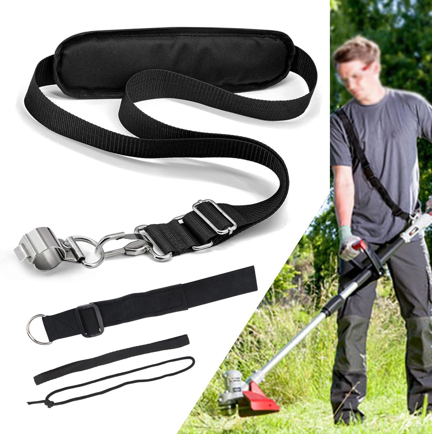 Universal Shoulder Strap Trimmer Blower Straps Strap/Weed Eater Blacd