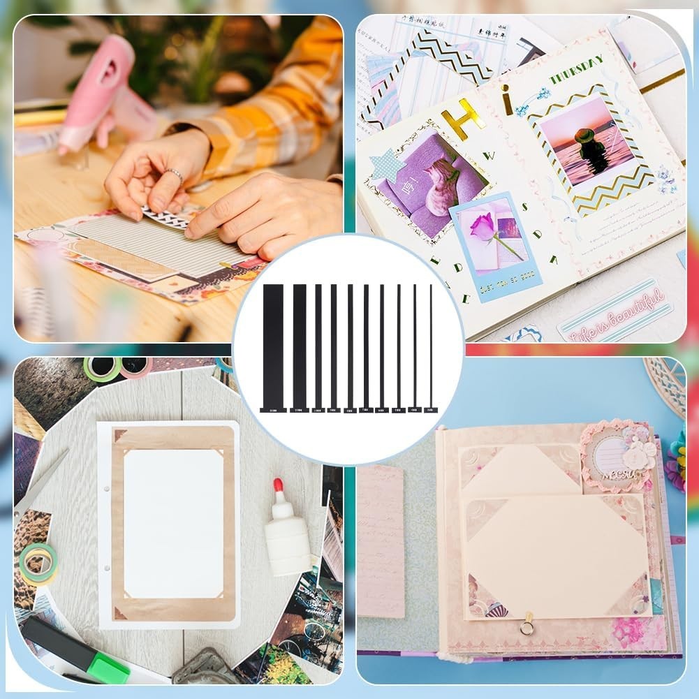 10-Piece Acrylic Bookbinding Tools Set for Precision Crafting & Album Making