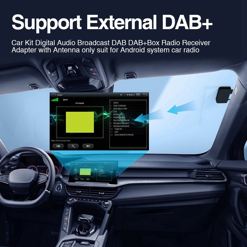 Car + Box Digital Receiver + Receiver Antenna Aerial USB Interface2140