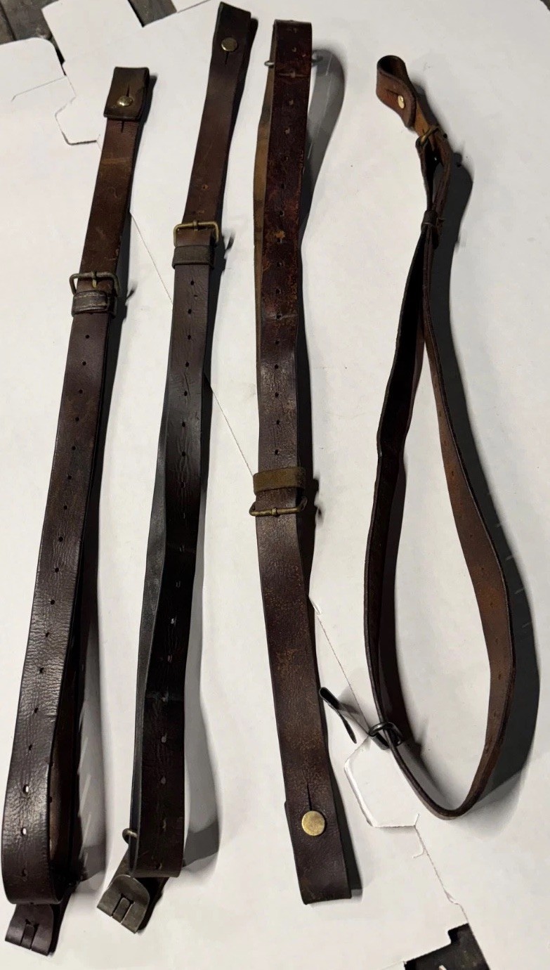 1 Original Swedish Mauser Rifle Sling M96 M38 Leather Military Surplus WWII Era