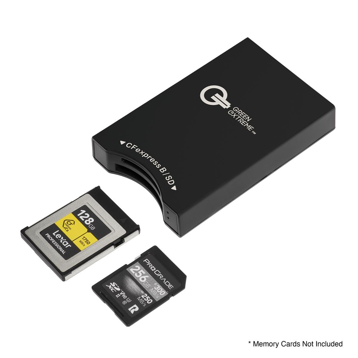 Green Extreme USB-C 3.2 Gen 2 CFexpress Type-B and SD UHS-II Memory Card Reader