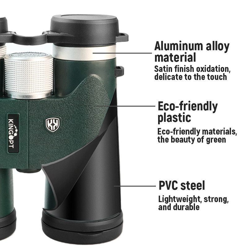 HD10x42 Binocular BK7 Large Prism Optical System Tripod Adaptable Rubber Armor