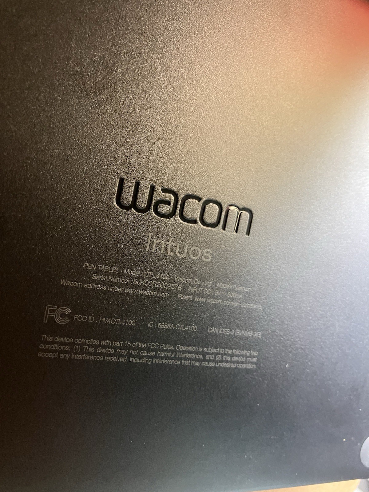Wacom Intuos CTL-4100 Small Drawing Tablet - Black