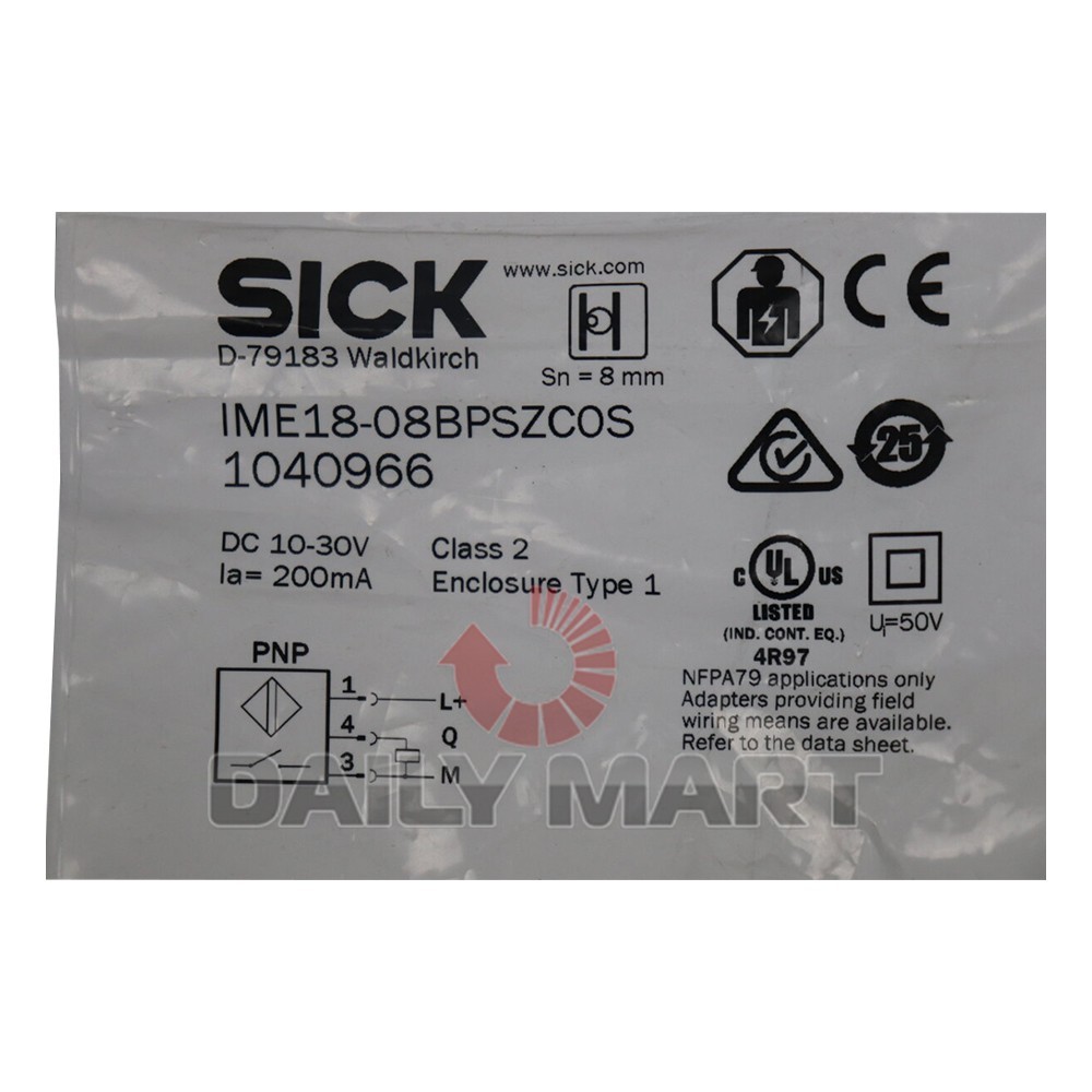 New In Box SICK IME18-08BPSZC0S 1040966 Inductive Proximity Sensor