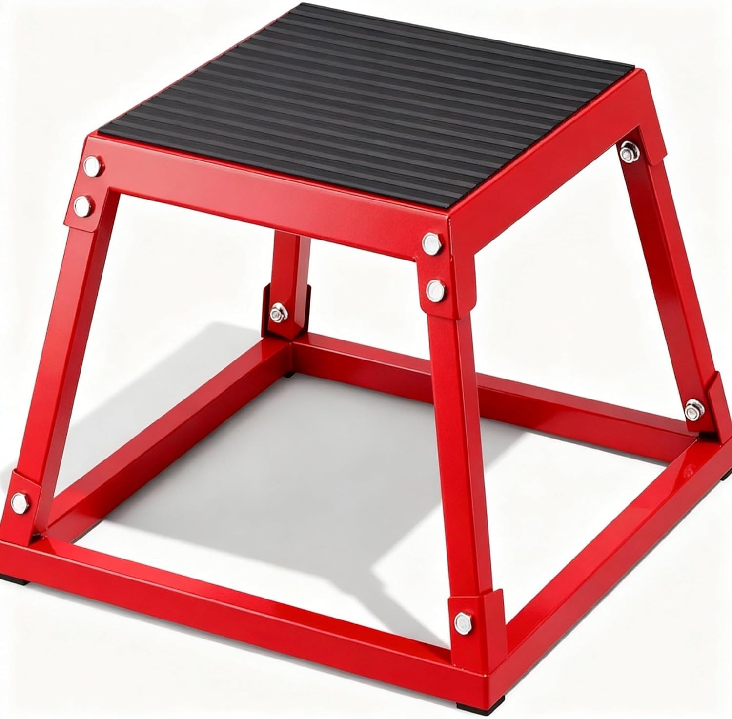 12Inch Steel Plyo Boxes for Home Gym, Anti-Slip Fitness Platform for Box Jumps