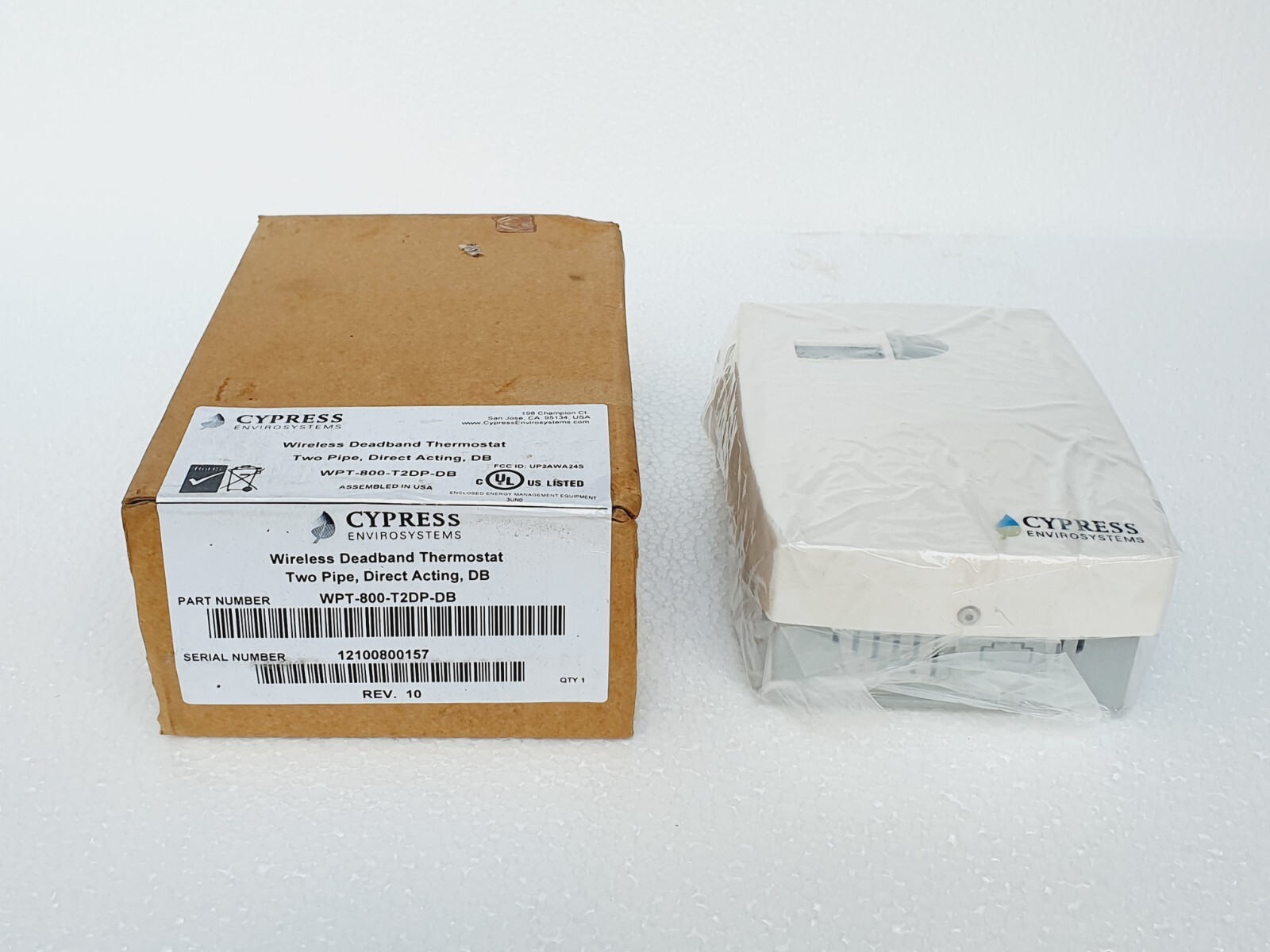 CYPRESS WPT-800-T2DP-DB Wireless Deadband Thermostat, Two Pipe, Direct Acting #1