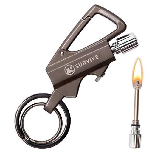 Charcoal Reusable Metal Keychain for Match Bottle Opener - Reusable