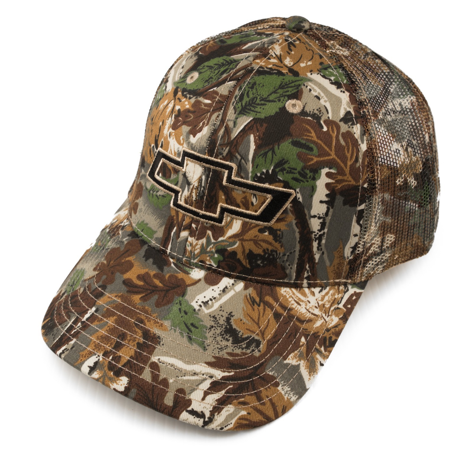 Chevrolet Camouflage Bowtie Trucker Hat - Shipped in a Box Low Profile Mesh Back