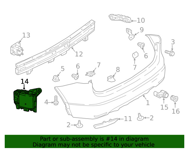 Genuine Nissan Blind Spot Detection System Warning Sensor 284K0-HV03A