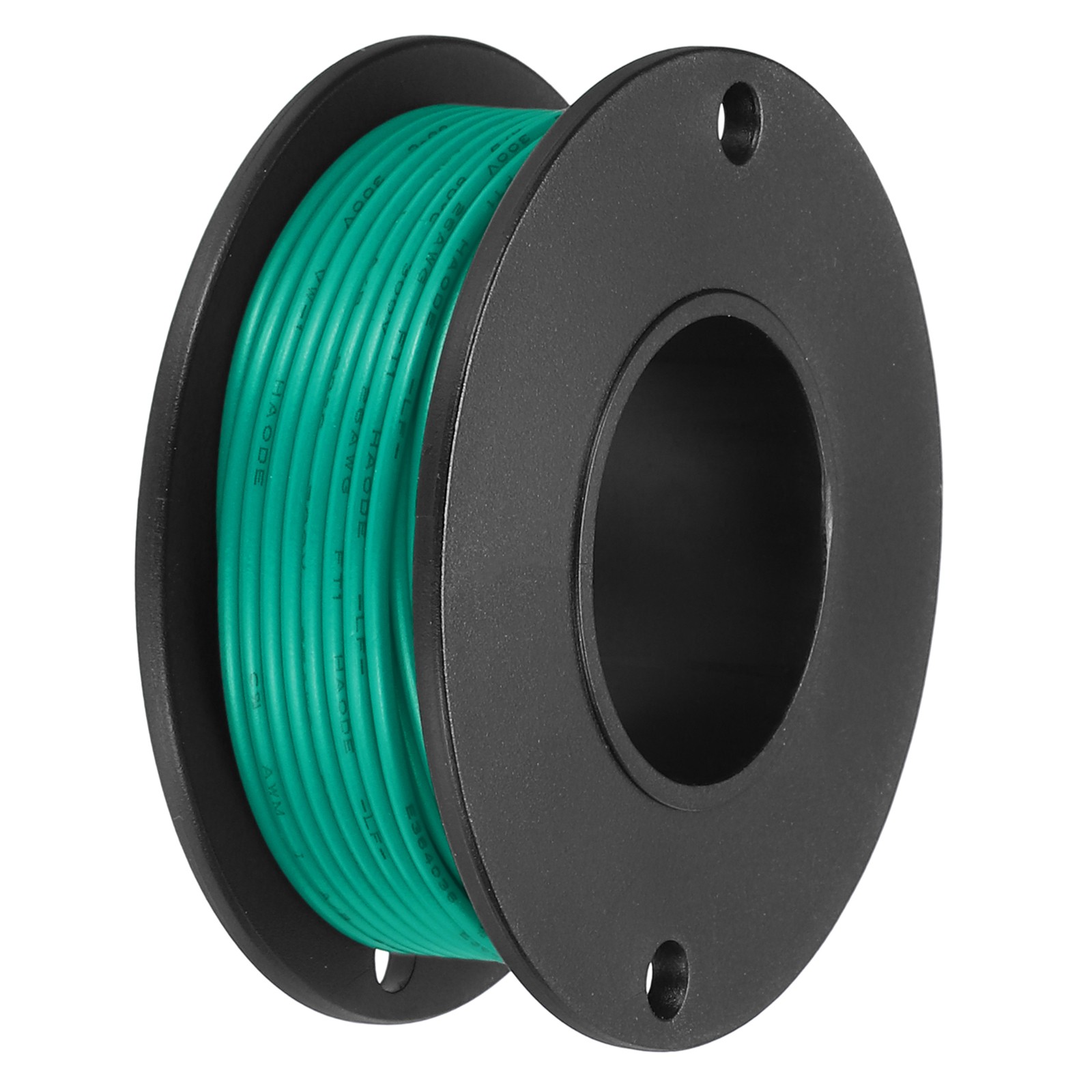 26AWG Stranded Wire PVC Hookup 10M/33ft Green, Electrical Wire UL1007 Spool