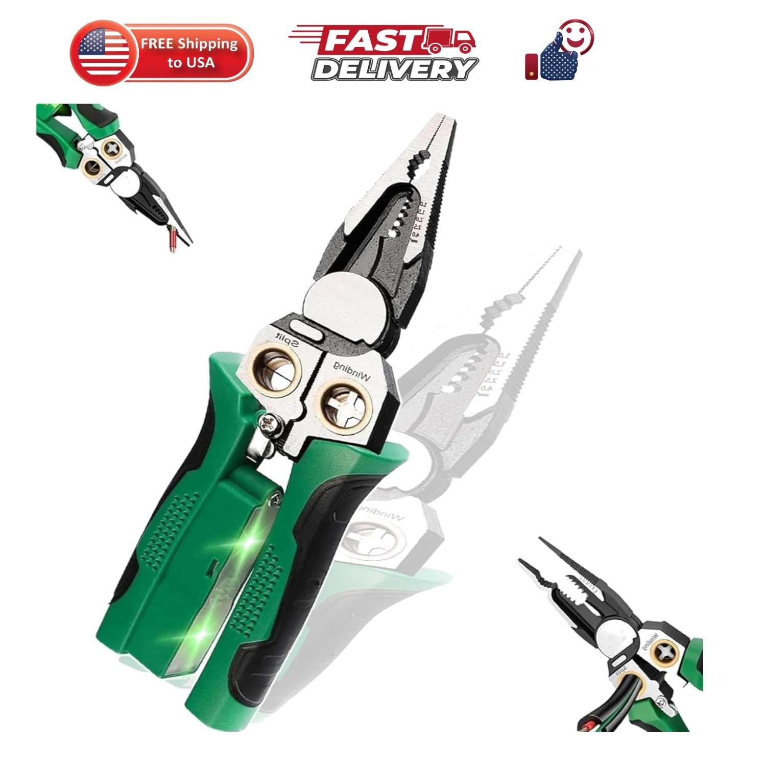 2026 New 8 In 1 Wire Strippers with Voltage Tester, Cable Scissors for Scrapi...
