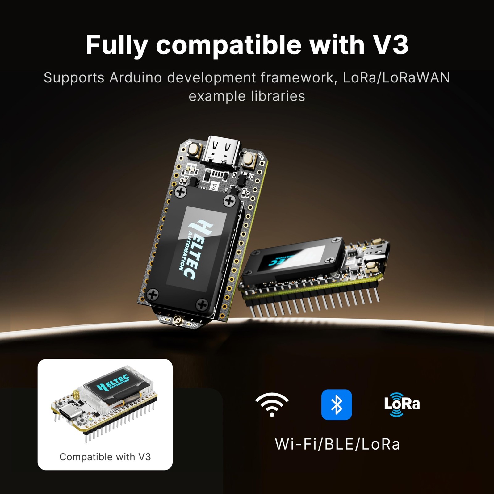 Heltec ESP32 LoRa 32 V4 Development Board with OLED Display and L76 GNSS GPS ...