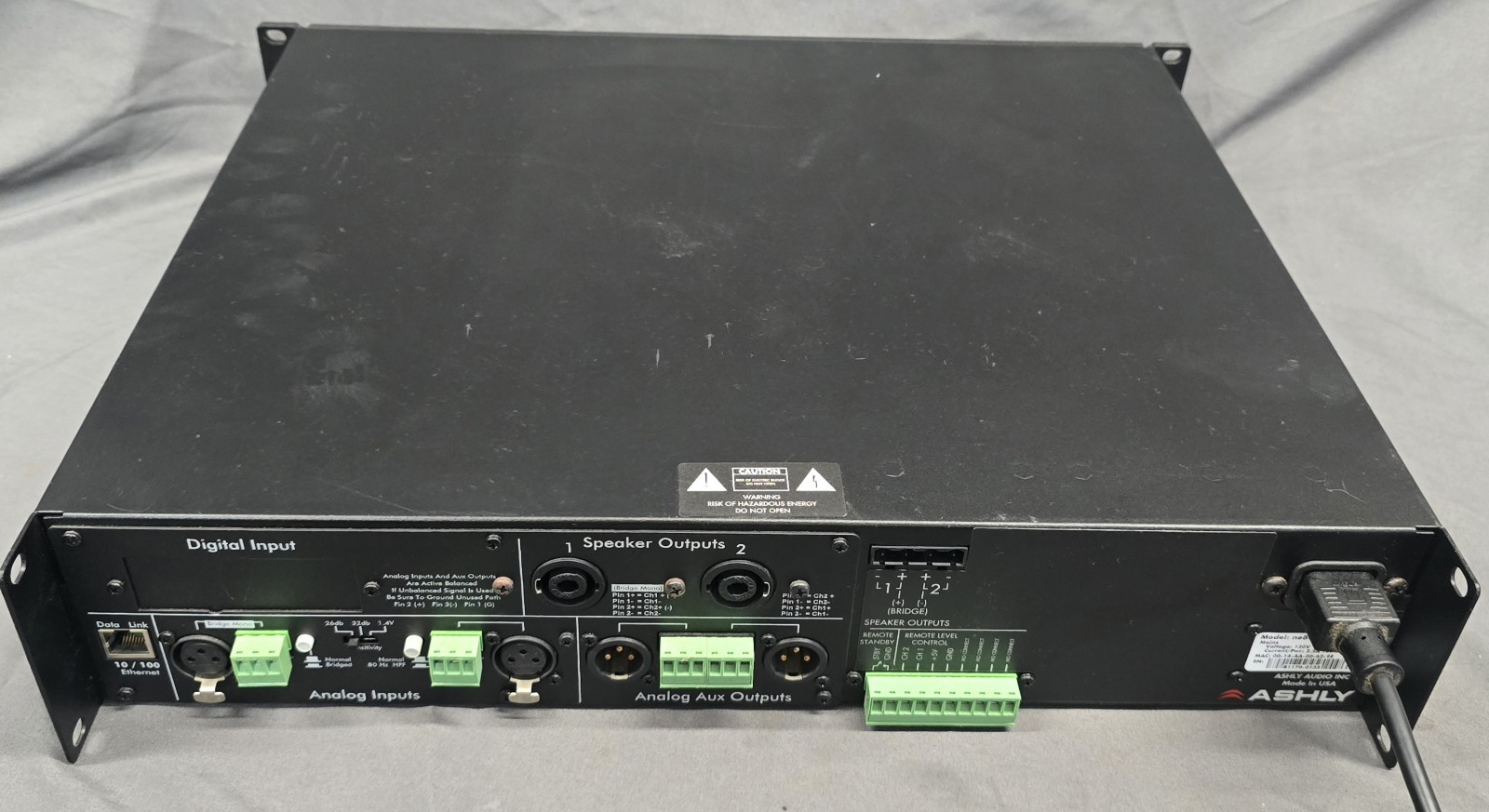 Ashly ne800.70 Network-Enabled 180W Eight-Channel 120V Amplifier