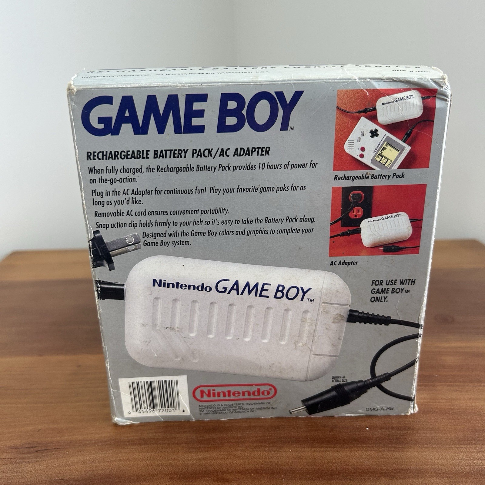 Nintendo Game Boy CIB 1989 Rechargeable Battery Pack AC Adapter Untested