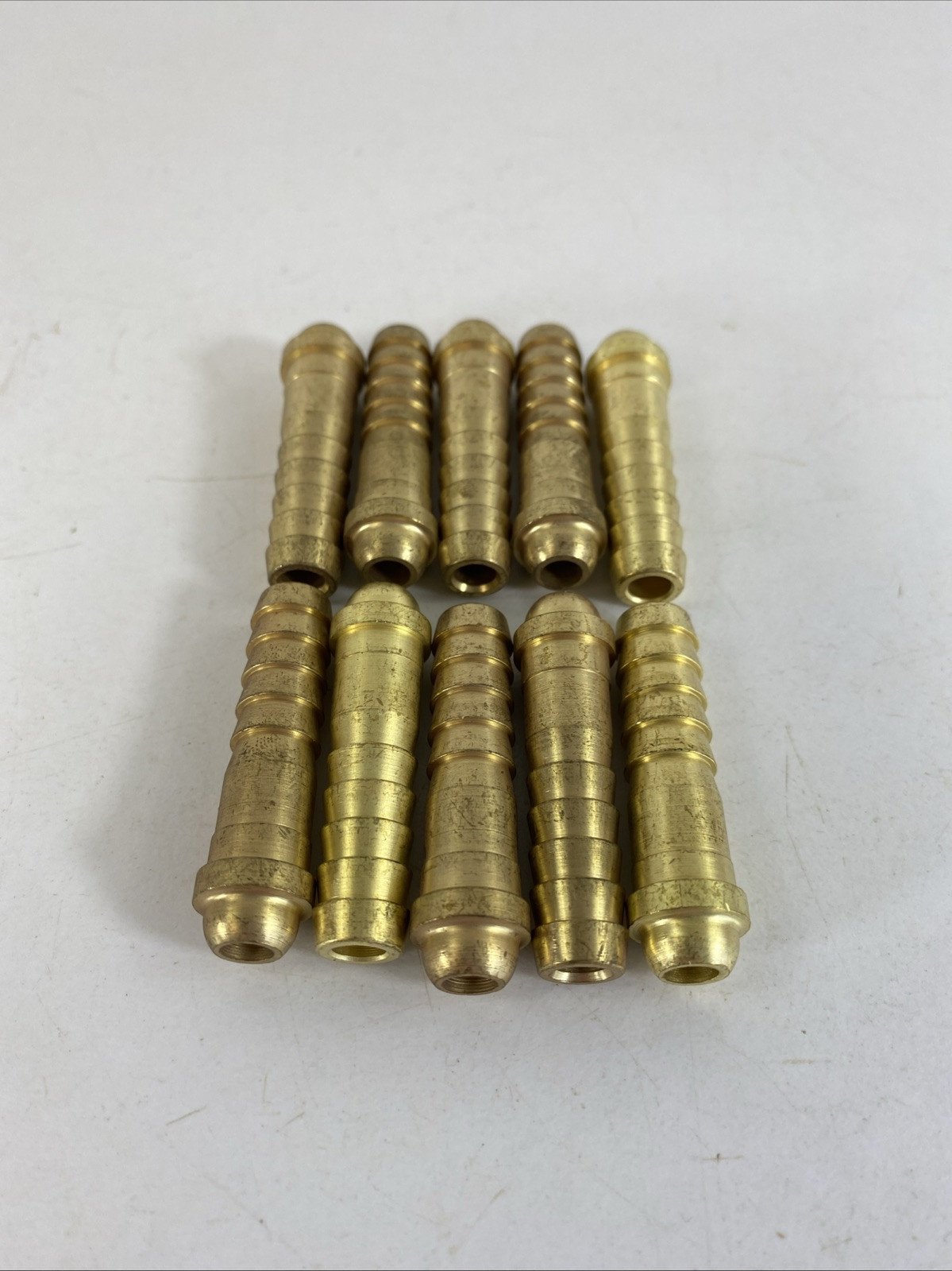 Lot of 10 - Western Enterprises 20-A Brass Barbed Hose Nipple
