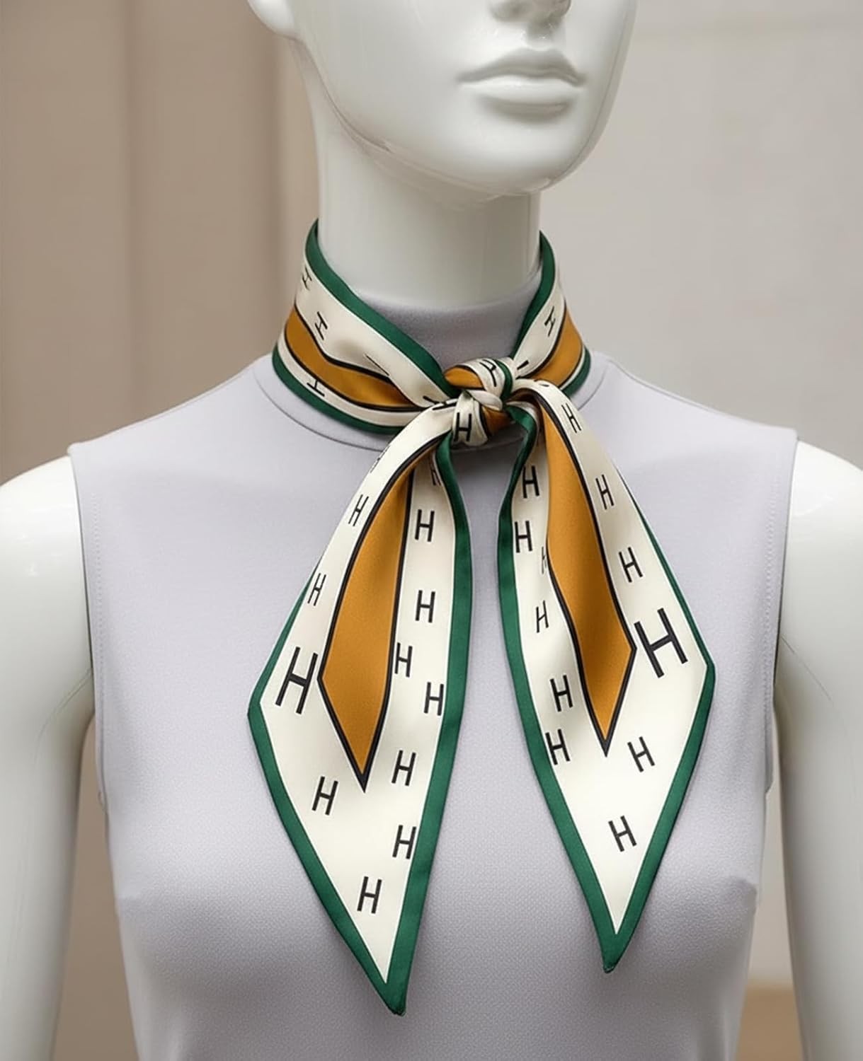 Fashion Scarf for Women - 58" Long Skinny Scarf Lightweight, Luxurious Silk Feel