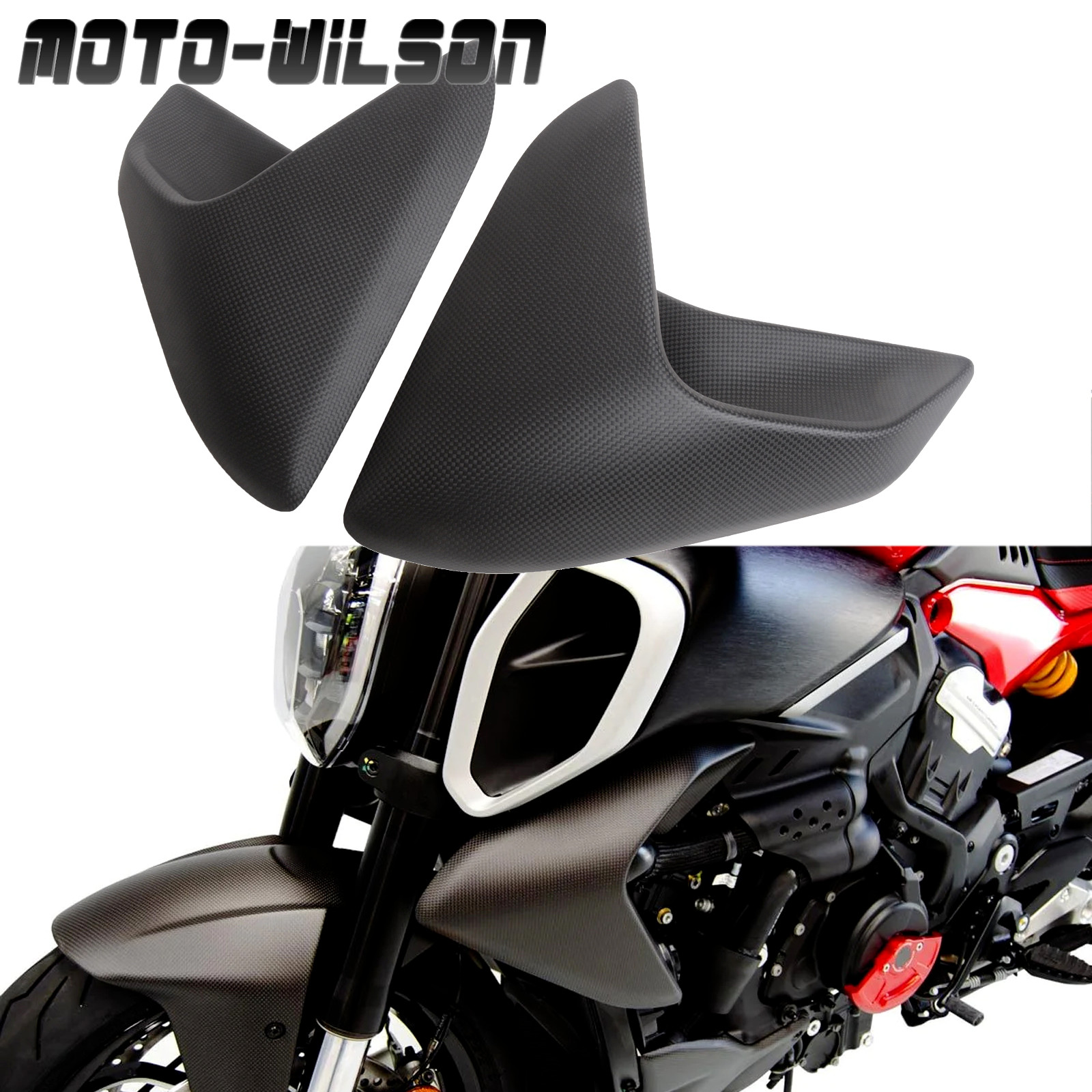 For Ducati Diavel V4 23+ 100% Carbon Fiber Side Panels Fairing Aerodynamics Matt