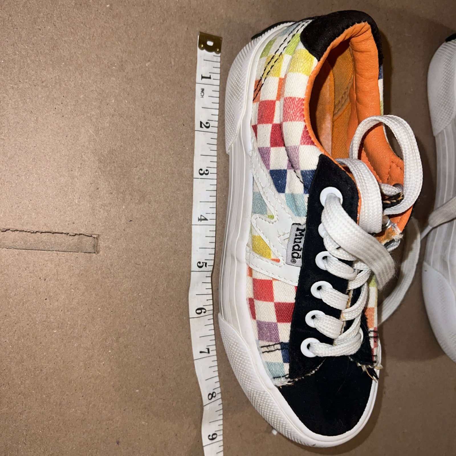 MUDD Multi Color Checked Sneaker Youth Size 1