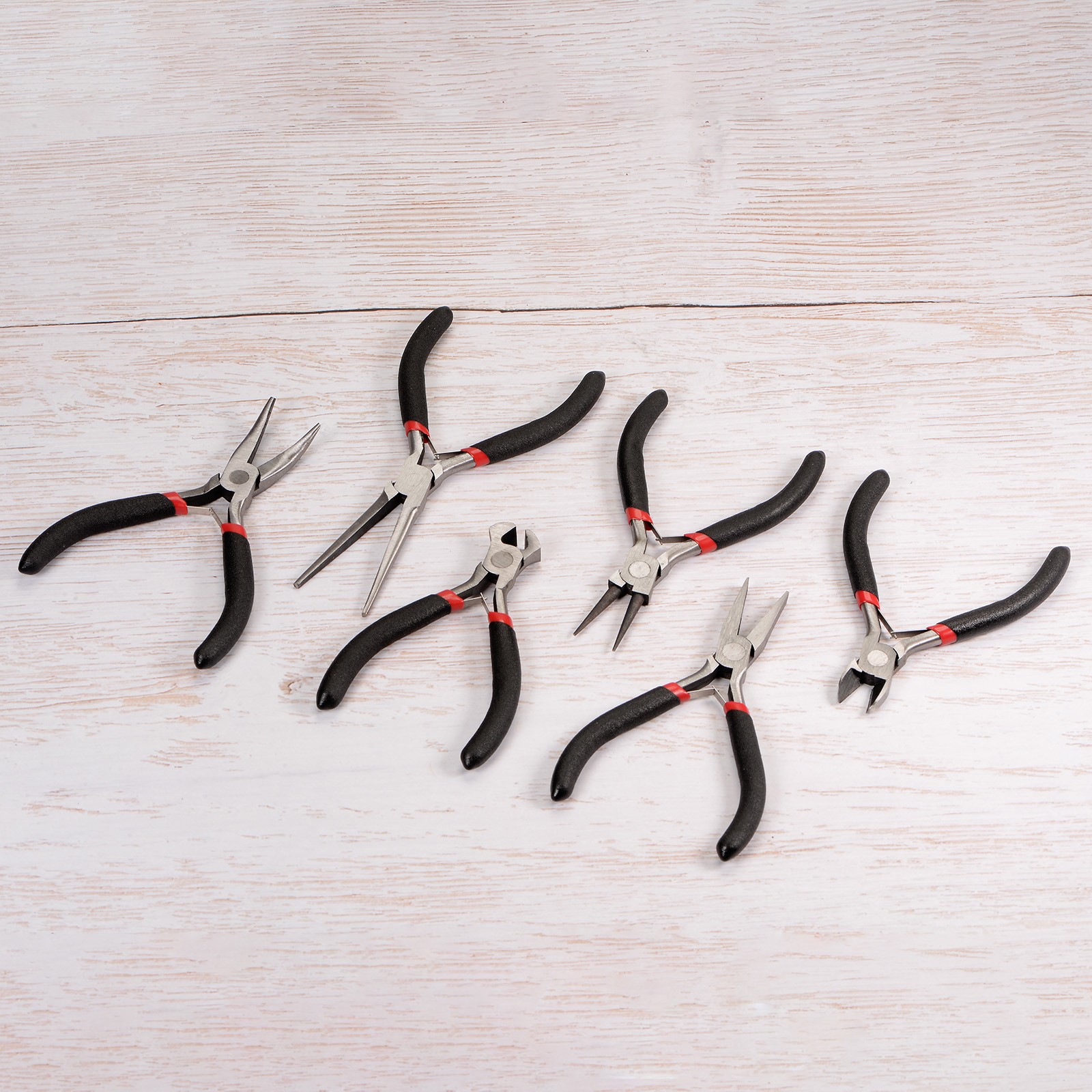 Mini Needle Nose Pliers 4.5" Toothless Precision Plier with Black Handle