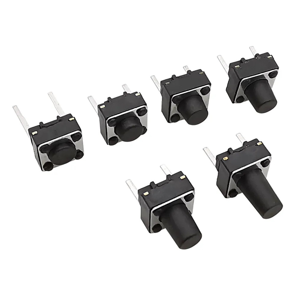 50x Tactile PCB Plunger Switch Reset Push Button 2-Pin Momentary 12V DC 0.5A