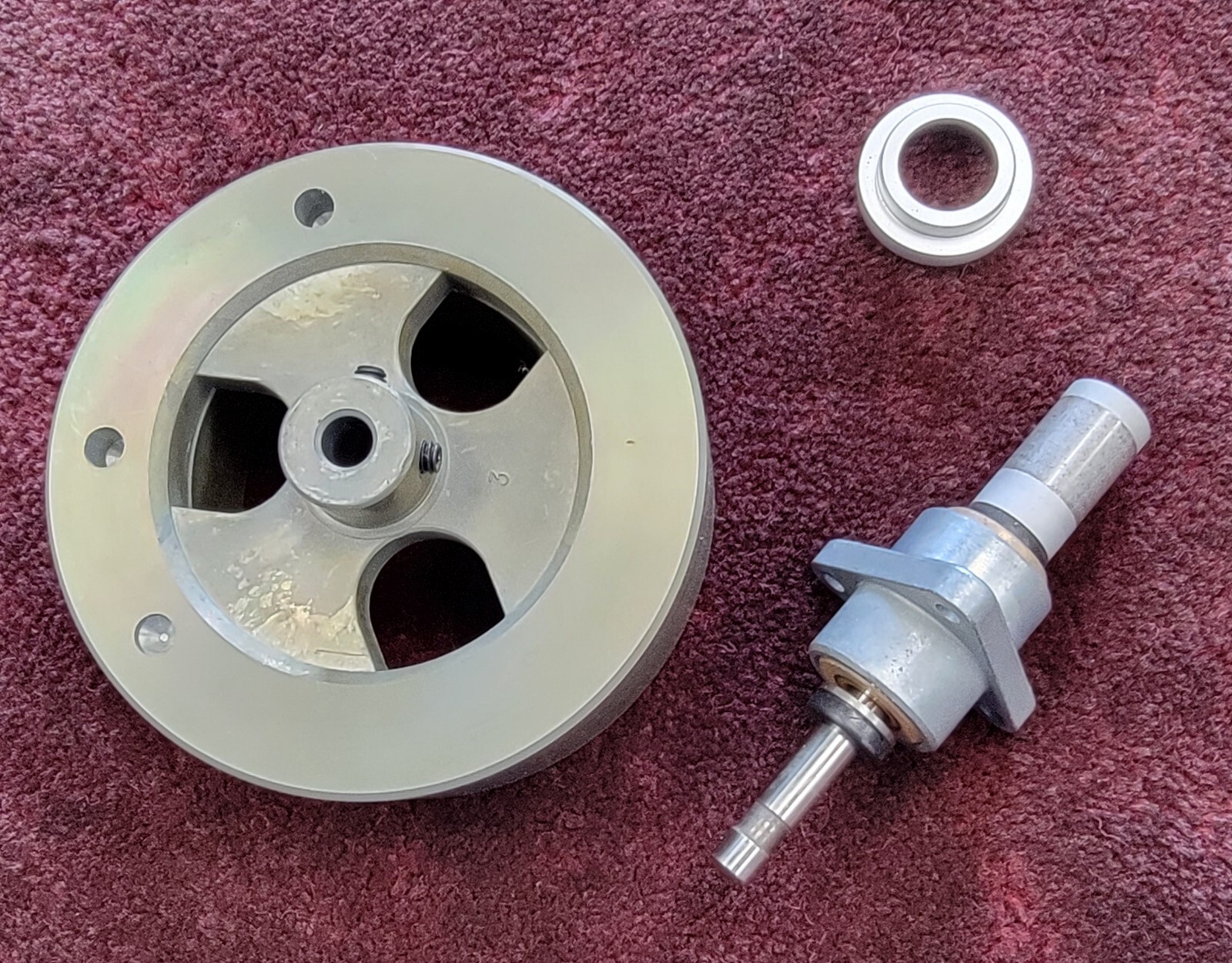 Tascam 38 Reel to Reel 5800291300 Capstan and 5534849000 Flywheel Assembly