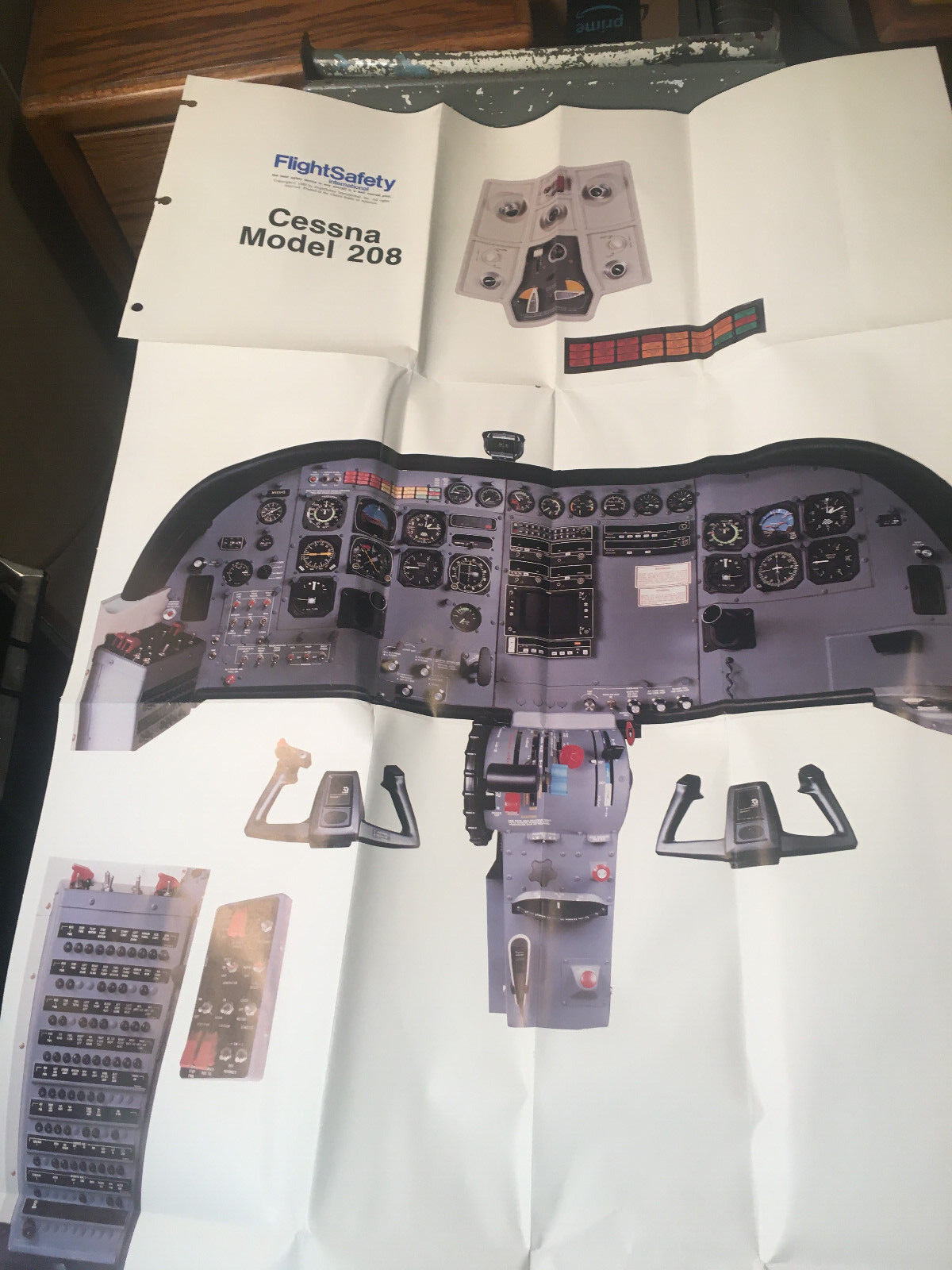 FlightSafety Cessna 208 Instrument Panel Poster