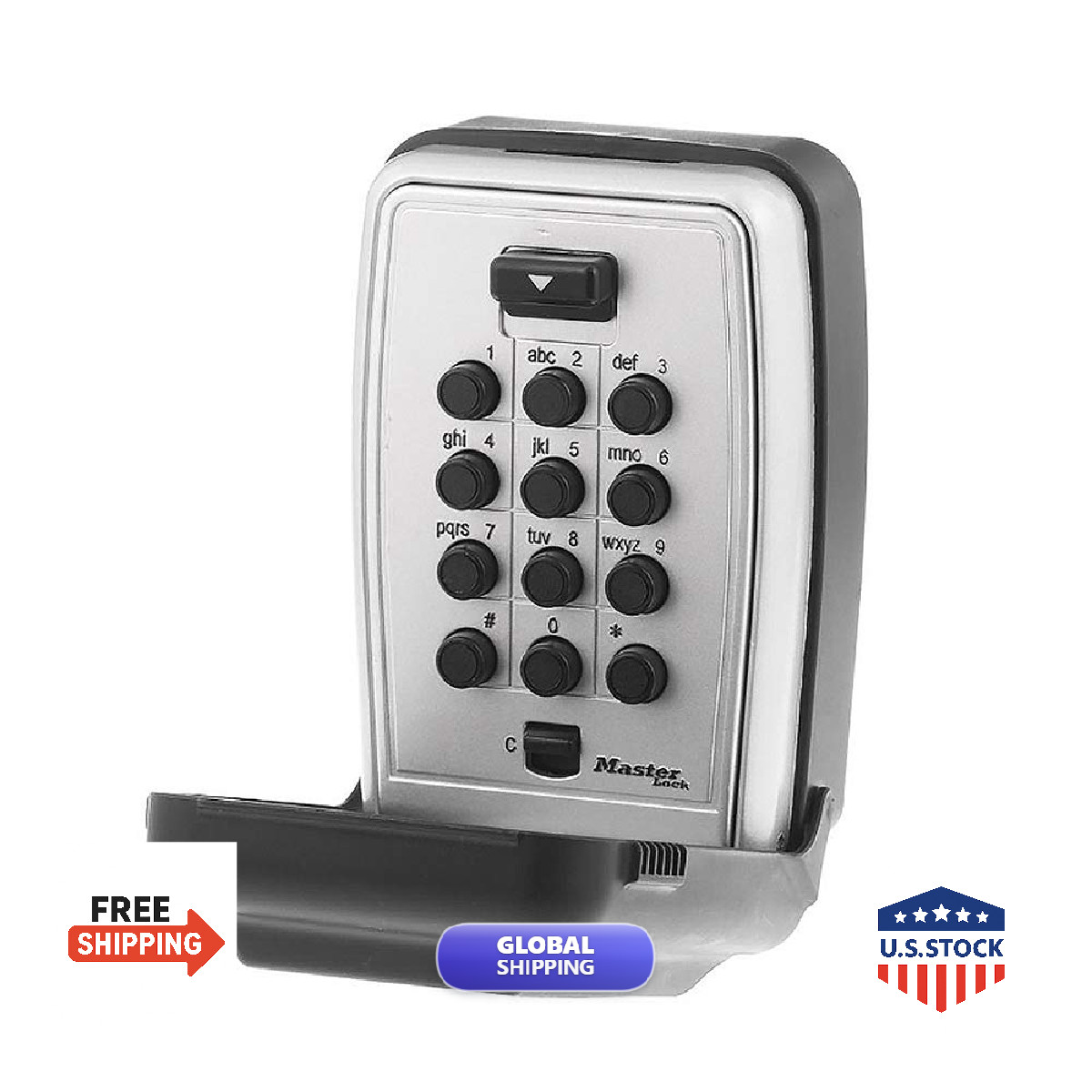 Master Lock Wall Mount Key Lock Push Button For House Keys Outdoor Safe