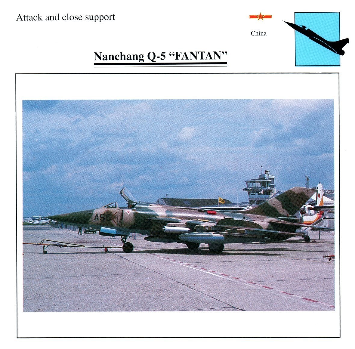 Nanchang Q-5 Fantan Edito Service Warplane Air Military Card China