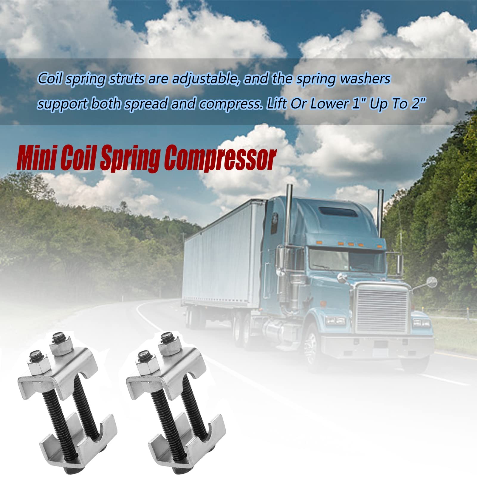 8 Pack Coil Spring Spacer,2 Way Adjustable Coil Spring Compressor Tool Keep S...