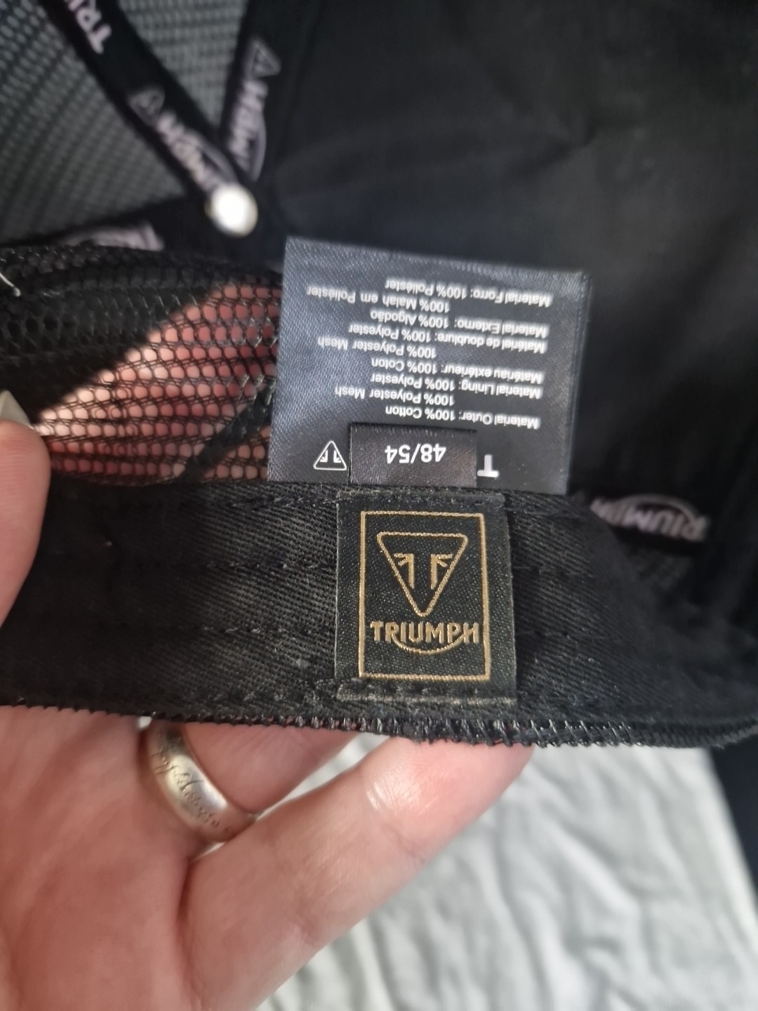 Triumph Motorcycles Genuine Baseball Cap Black Mesh Back Adjustable BNWOT